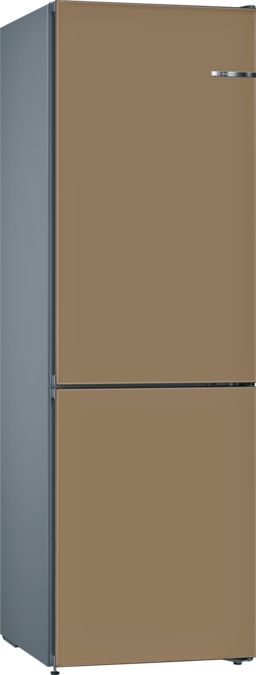 Combina frigorifica BOSCH Seria 4 KGN39IJEA+KSZ1BVD10 Coffee-Maro Vario Style, Clasa E, No Frost, 368 L