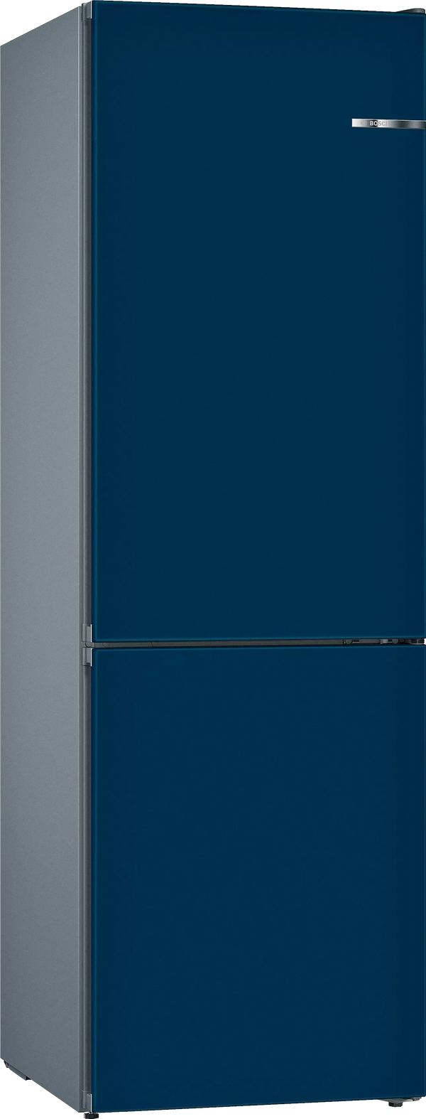 Combina frigorifica BOSCH Seria 4 KGN39IJEA+KSZ1BVN00 Albastru sidefat Vario Style, Clasa E, NoFrost, 368 L
