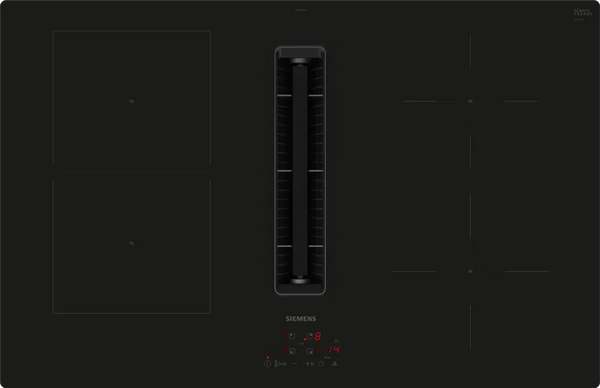 Plita cu inductie cu hota integrata SIEMENS iQ300 ED811BS16E, Clasa B, CombiZone, powerBoost, touchControl, iQdrive, 622 m³/h, 80 cm