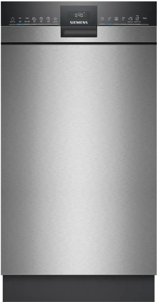 Masina de spalat vase semiincorporabila SIEMENS iQ300 SR43ES24KE, Clasa C, HomeConnect, autoOpen dry, 10 seturi, 45 cm