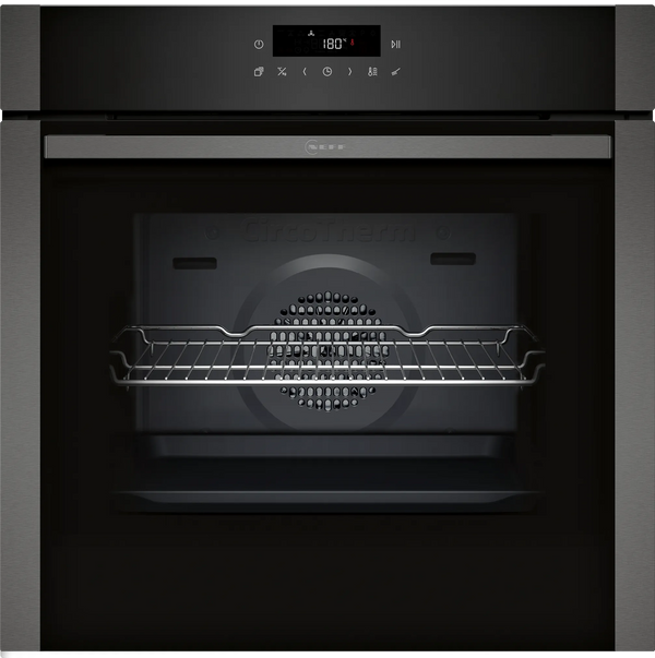 Cuptor electric incorporabil NEFF N50 B6ACJ7AG3, Clasa A+, Autocuratare Pirolitica, Air Fry, CircoTherm, Hide, 71 L
