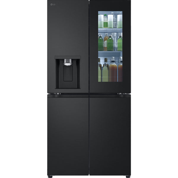 Combina frigorifica Side by Side LG GMG861EPAE, Clasa E, Multi-Door French-Door, InstaView, Linear Compressor, HygieneFresh, MetalFresh, IceMaker, Linear Cooling, Dispenser interior, 508 L