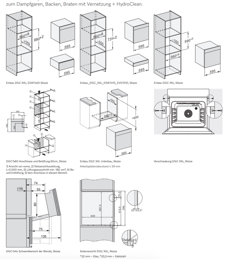 Cuptor electric incorporabil MIELE DGC 7460 HCX PRO, Clasa A+