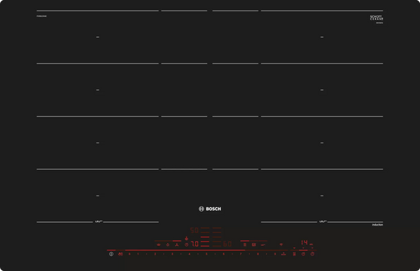 Plita cu inductie BOSCH seria 8 PXY801DW4E, HomeConnect, PerfectCook, PerfectFry, 80 cm