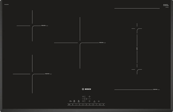 Plita cu inductie BOSCH seria 6 PVW851FB5E, CombiZone, 80 cm