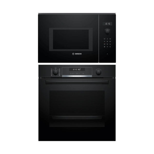 Set Cuptor electric incorporabil BOSCH HBG578EB3 + Cuptor cu microunde BOSCH BEL554MB0