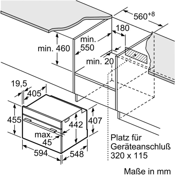 Cuptor electric compact BOSCH seria 8 CMG633BS1 cu functie de microunde, 45 L - TECHNOMAX - BOSCH -www.techmax.ro