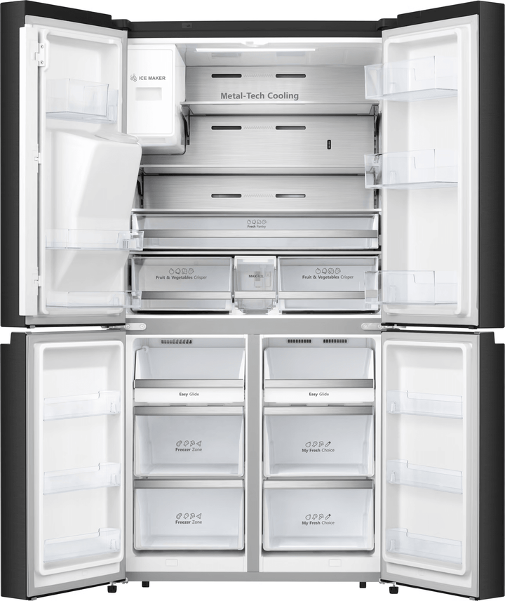 Combina frigorifica Side by Side Hisense Multi-Door RQ760N4AFF, Clasa F, NoFrost, 585 L - TECHNOMAX - HISENSE -www.techmax.ro