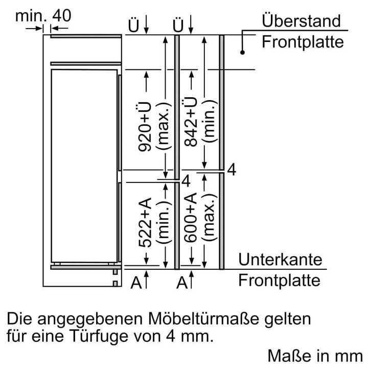 Combina frigorifica incorporabila SIEMENS KI67VVSF0, Clasa F, LowFrost, H 144.6 cm, 209 L - TECHNOMAX - SIEMENS -www.techmax.ro