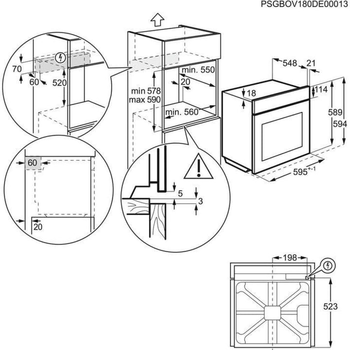 Cuptor electric AEG seria 7000 BSE574222M, Clasa A+, Autocuratare pirolitica, hidrolitica, SteamCrisp, 72 L - TECHNOMAX - AEG -www.techmax.ro (7160513855665)