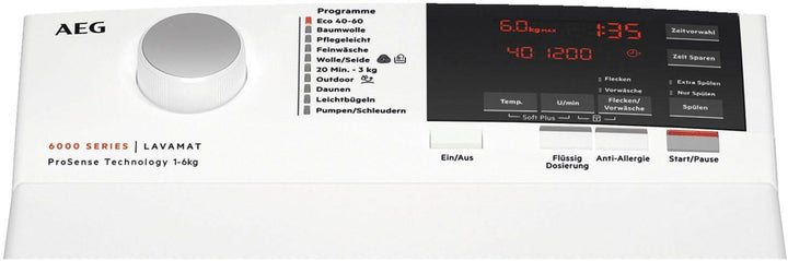 Masina de spalat rufe cu incarcare verticala AEG seria 6000 L6TB360TL, Clasa D, 6 kg, 1300 U/min - TECHNOMAX - AEG -www.techmax.ro