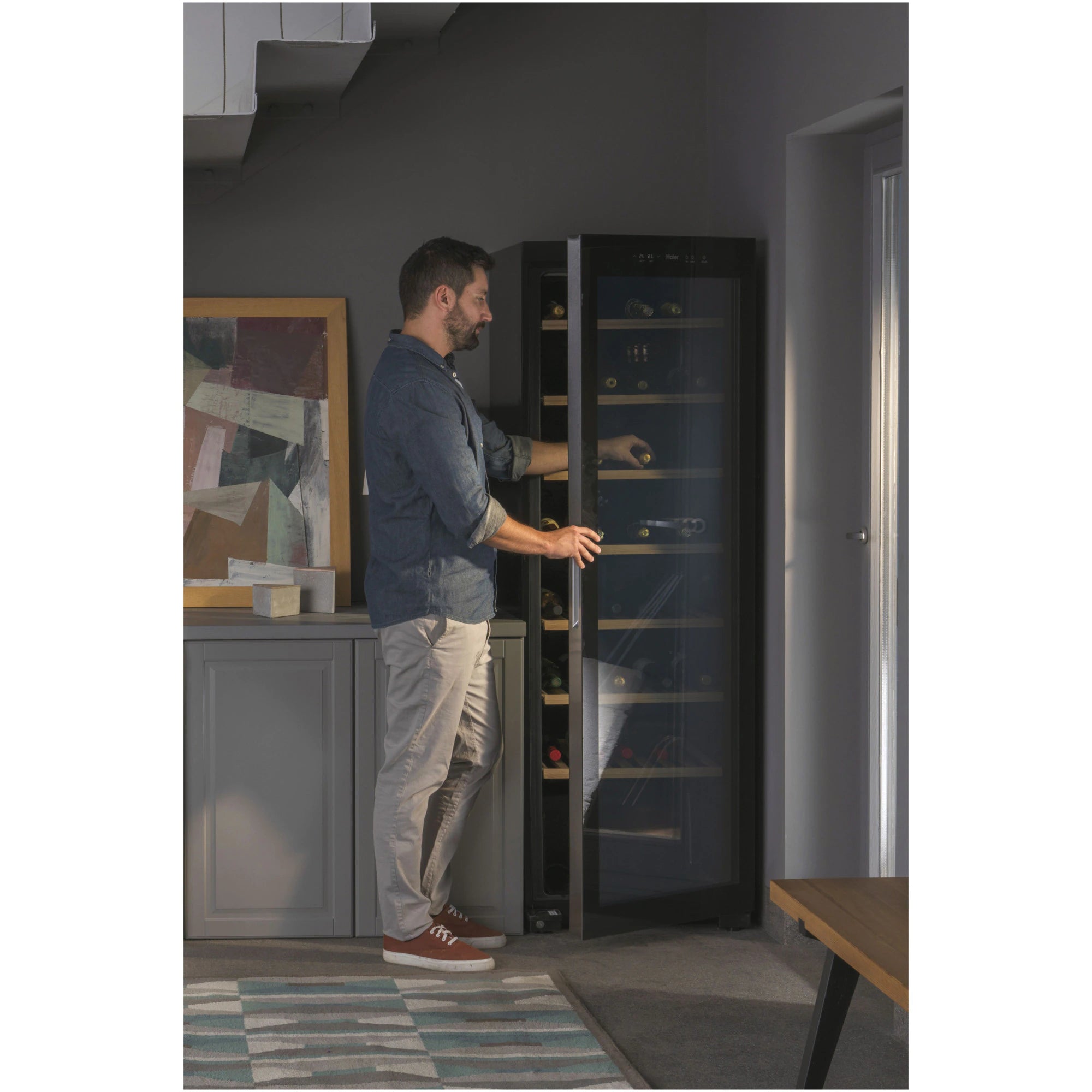 Racitor de vinuri HAIER WS171GA, Clasa G, 166 sticle, H 185 cm