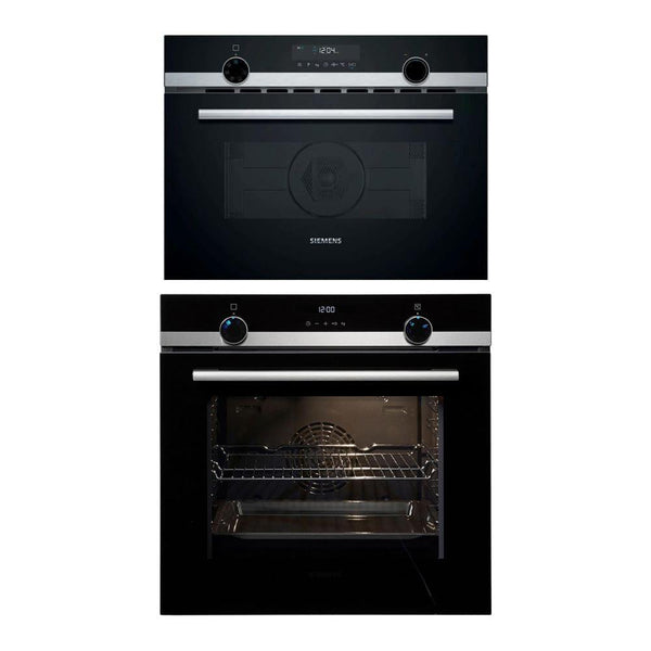 Set Cuptor electric SIEMENS iQ500 HB517ABS0 + Cuptor cu microunde SIEMENS iQ500 CM585AGS0 cu functii de cuptor - TECHNOMAX - SIEMENS -www.techmax.ro